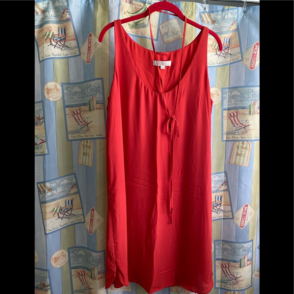 Orange sleeveless dress -size Large